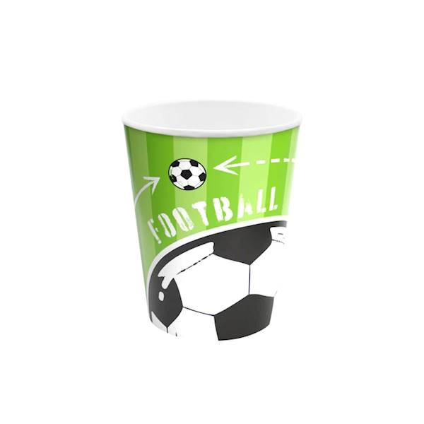 Kubeczki Football Party Piłka Nożna zielone 6szt 220ml 129906