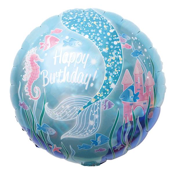 Balon foliowy okrągły syrenki 18"