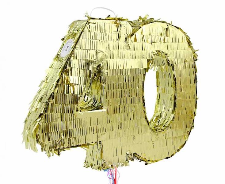 Piniata cyfra 40 złota