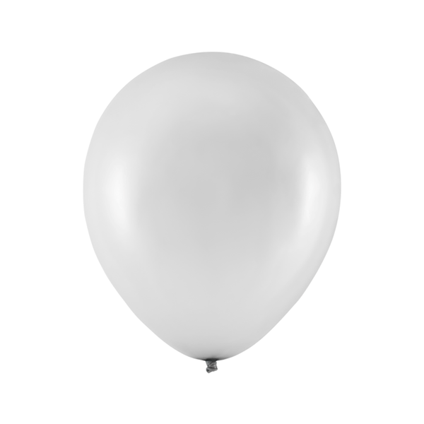 Balony mini lateksowe 5" srebrne metaliczne 20 szt do girland i pudełek 400749