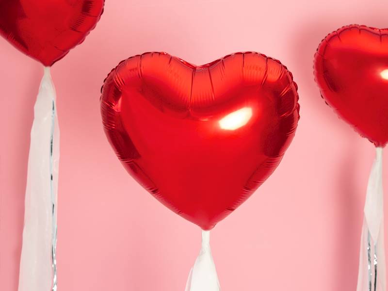 Balon foliowy serce czerwone 45 cm. Party Deco