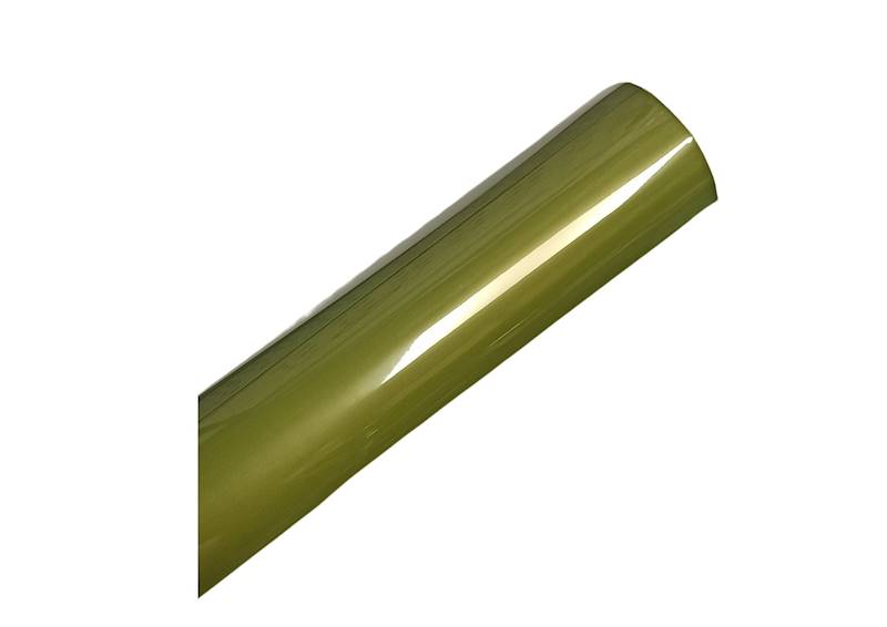 Folia satynowa gładka florystyczna zielona oliwkowa rolka 50cmx8m F017 c10