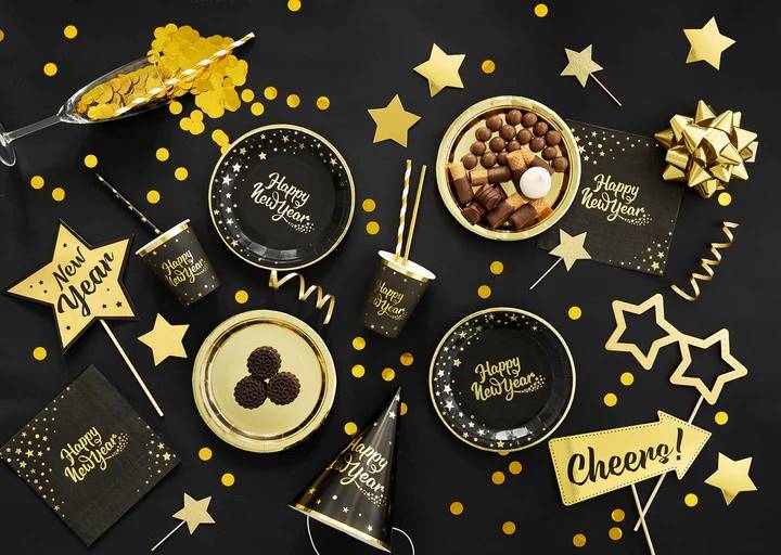 Talerzyki Happy New Year 19,5cm 6szt 512661