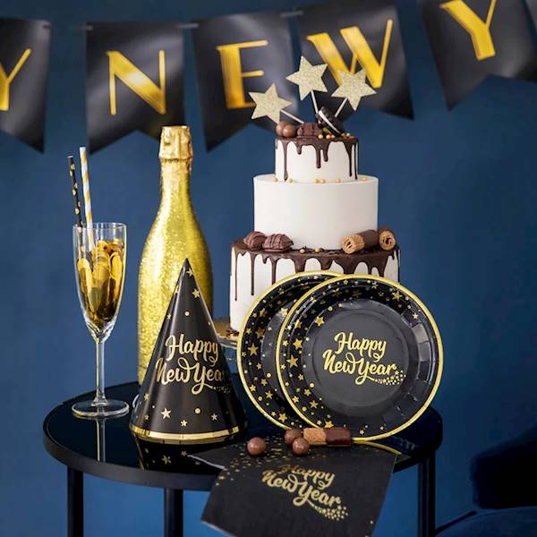 Talerzyki Happy New Year 19,5cm 6szt 512661