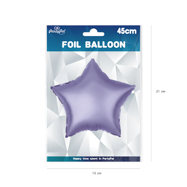 Balon foliowy gwiazdka fioletowa matowa 45cm 460461