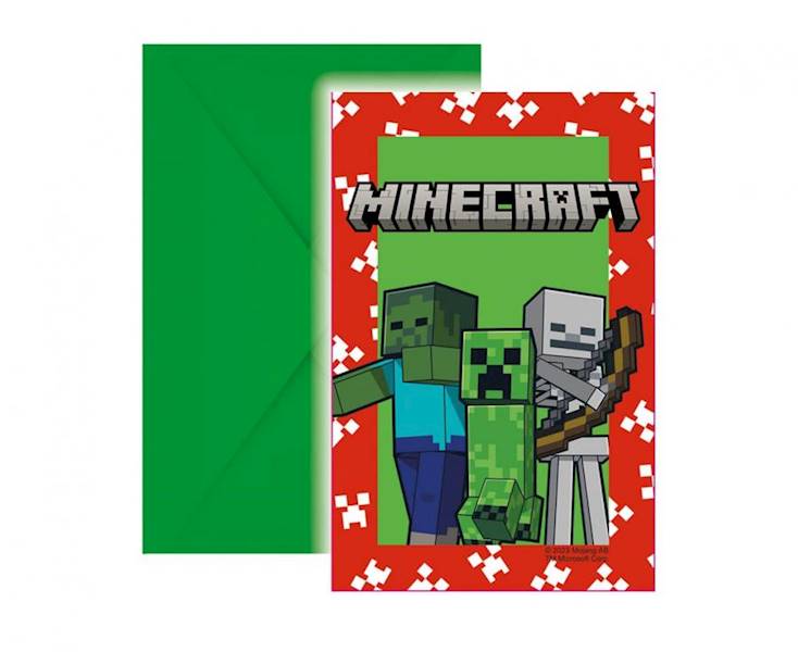 Zaproszenia Minecraft 6szt