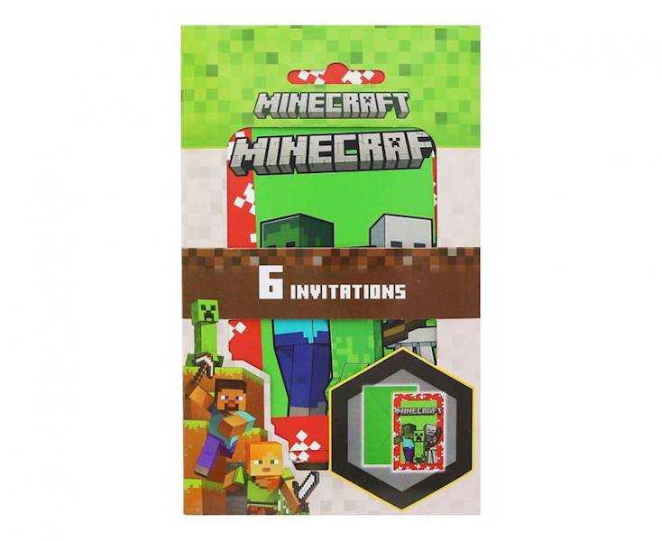 Zaproszenia Minecraft 6szt