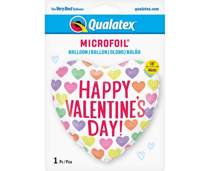 Balon foliowy serce Happy Valentines Day 