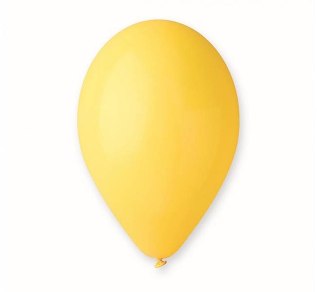 Balony Gemar 10" G90 002 pastelowe żółte 26cm 100szt
