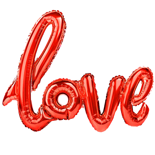 Balon foliowy napis Love czerwony 70x100cm 460033