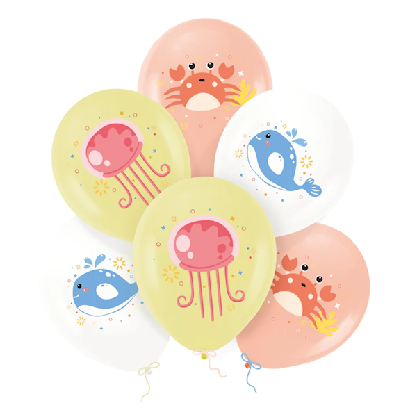Balony lateksowe podwodny świat 12" 6szt 136959