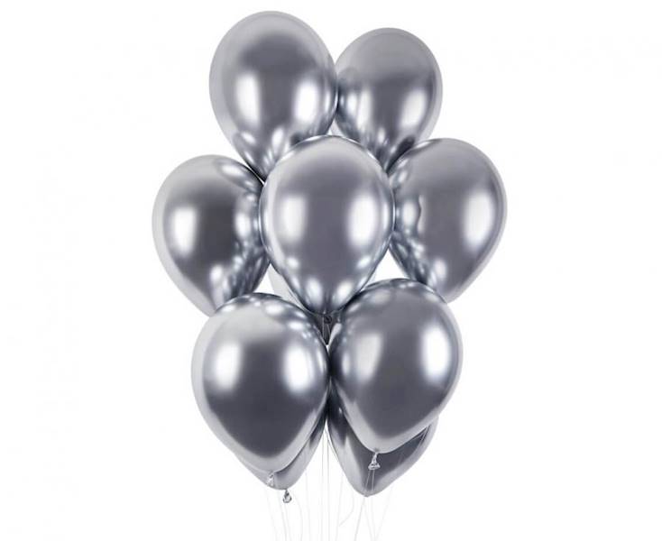 Balony Gemar GB120 13" Shiny srebrne glossy platynowe 089 33cm 50szt 