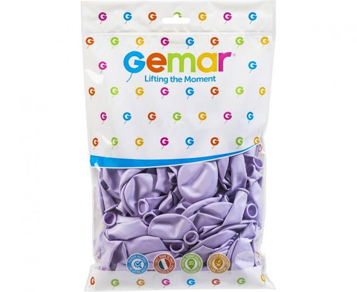 Balony Gemar 10" G90 079 pastelowe liliowe 26cm 100szt