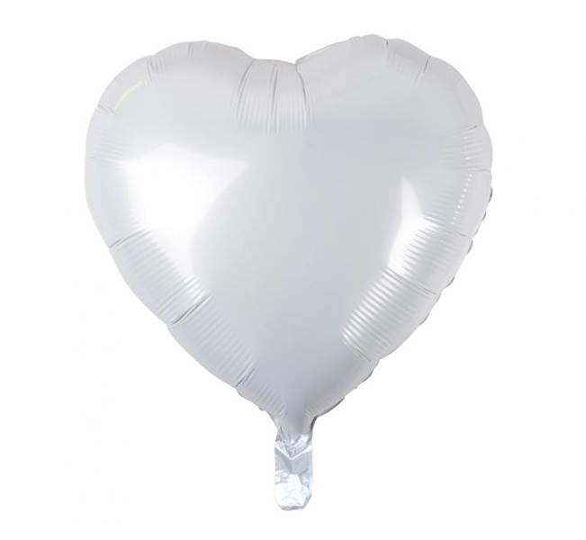 Balon foliowy serce białe 18" Godan