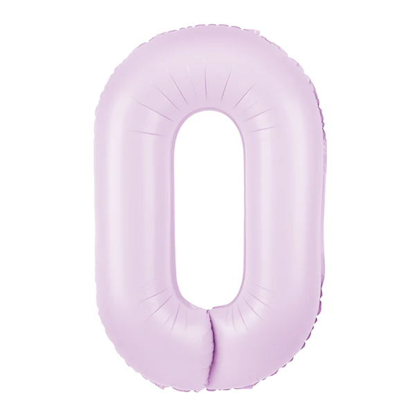 Balon foliowy cyfra 0 fioletowa jasna liliowa 100cm 156469