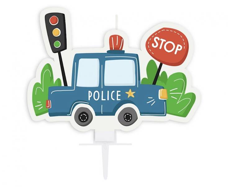 Świeczka urodzinowa Police Policja 