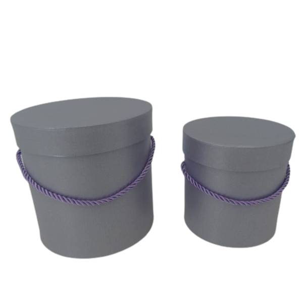 Pudełko flowerbox 2szt fioletowe jasne zestaw W5070/2 Light Purple 15x15cm 12x12cm