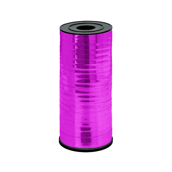 Wstążka plastikowa różowa fuksja błyszcząca 5mm 92m 511410