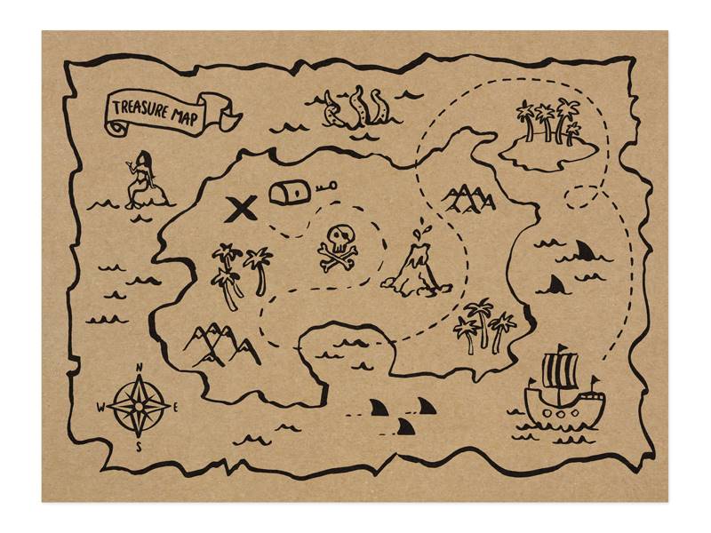 Podkładki papierowe pod talerz Piraci Pirates Party 6 szt komplet