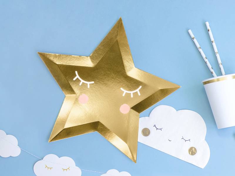 Talerzyki gwiazdka złota Little Star