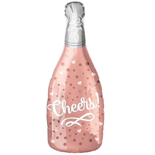 Balon foliowy szampan różowy Cheers 460207