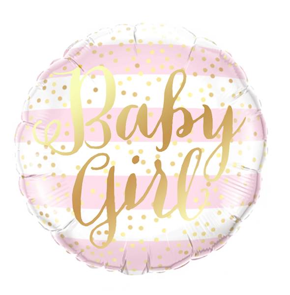Balon foliowy okrągły Baby Girl 45cm 460209 