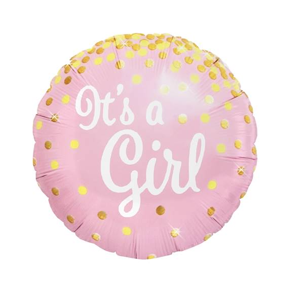 Balon foliowy okrągły Its a Girl 45cm 460149 