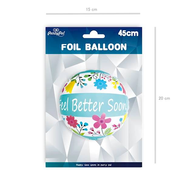 Balon foliowy okrągły Feel better soon! Wracaj do Zdrowia! 45cm 460243