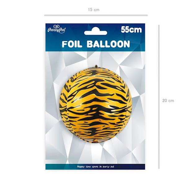 Balon foliowy kula tygrys 55 cm 460298 