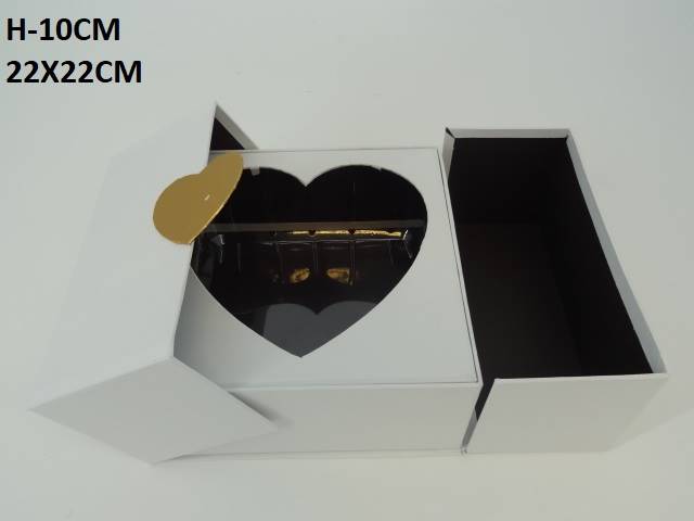 Pudełka flowerbox białe otwierane W3670