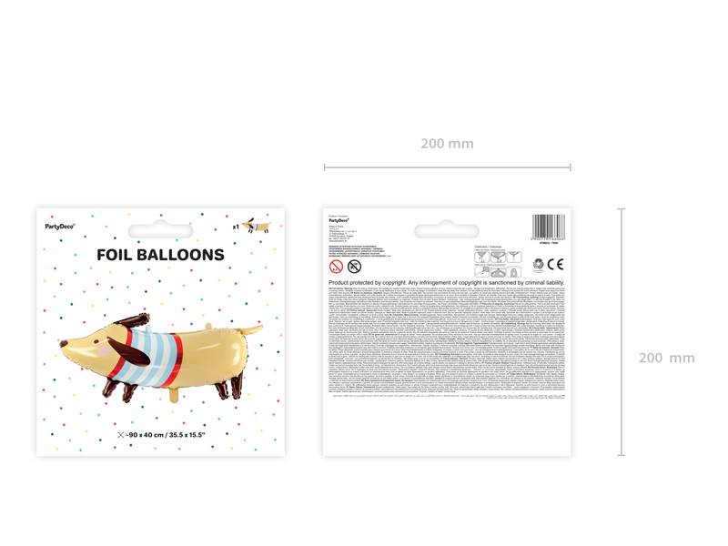 Balon foliowy pies jamnik 90x40 cm FB60 