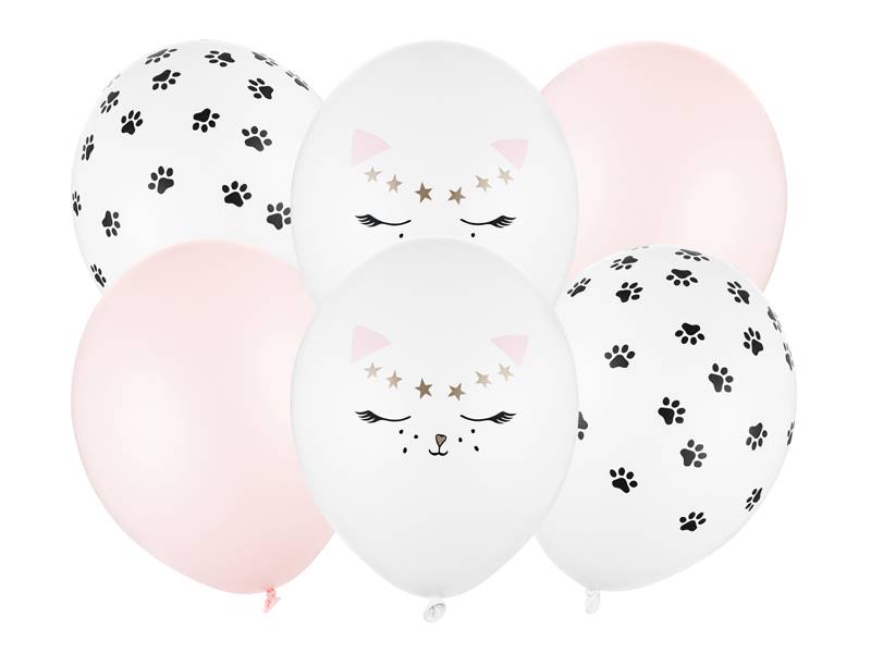 Balon z nadrukiem kotek SB14P-306-000-6 6 szt