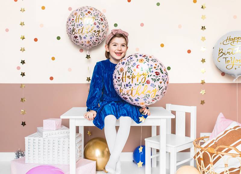 Balon foliowy okrągły Happy Birthday FB48