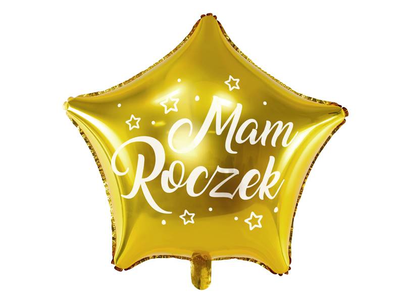 Balon foliowy gwiazdka złota Mam Roczek FB86M 