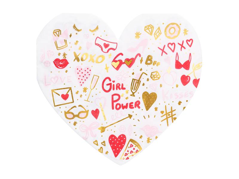 Serwetki serca z nadrukiem Girl Power SPK16