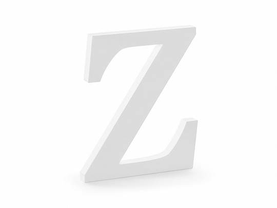 Litera drewniana Z biała 20 cm DL1-Z-008