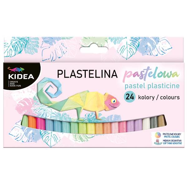 Plastelina 24 kol pastelowa Kidea