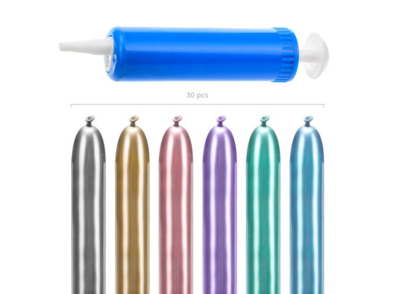 Balony do modelowania glossy 30 szt. + pompka MBP1G-000