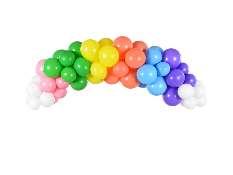 Girlanda balonowa tęczowa 60 balonów 2,5m taśmy