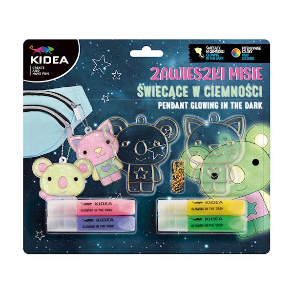 Zawieszki misie świecące w ciemności