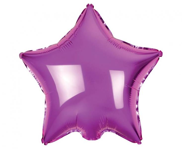 Balon foliowy gwiazdka różowa fuksja 19" 44cm