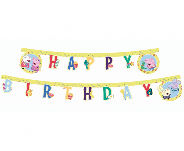 Baner Świnka Peppa Happy Birthday