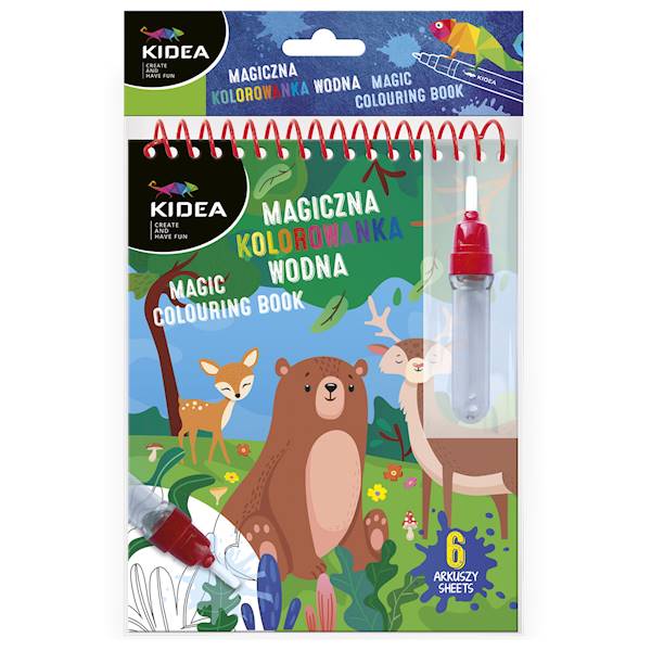 Kolorowanka wodna magiczna Magic Las Kidea