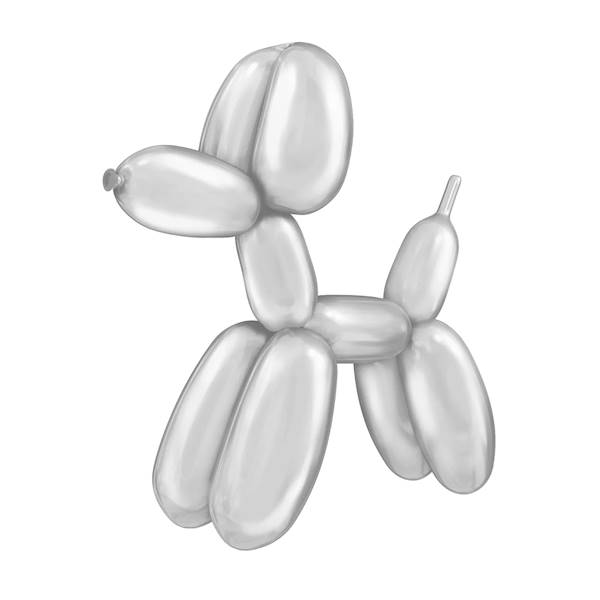 Balony do modelowania 50szt srebrne 150412