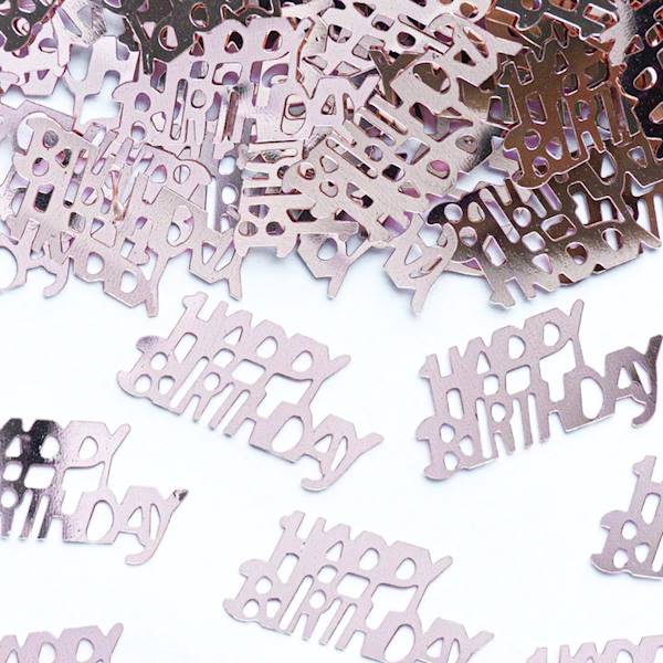 Konfetti napis Happy Birthday złoty róż 511563 15gram