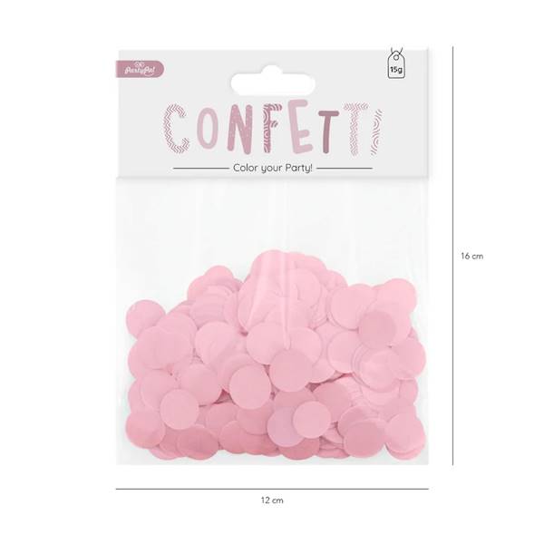 Konfetti kółka różowe 511679 15gram