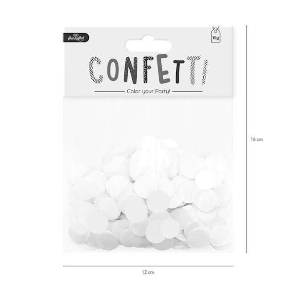 Konfetti kółka białe 511683 15gram