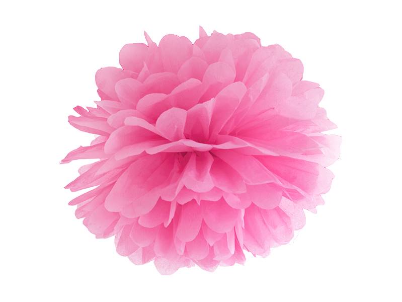 Pompon bibułowy ciemny różowy 25cm PP25-006