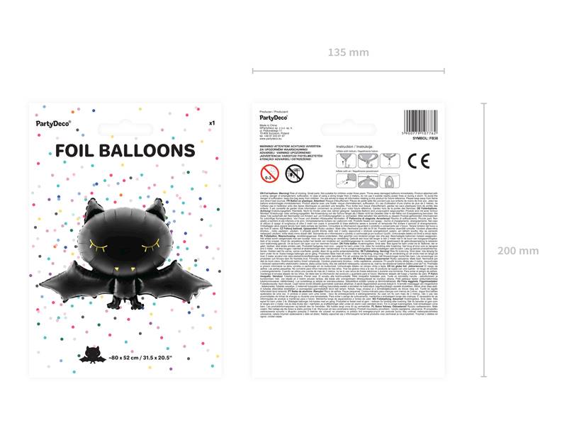 Balon foliowy Nietoperz 75x65cm FB38