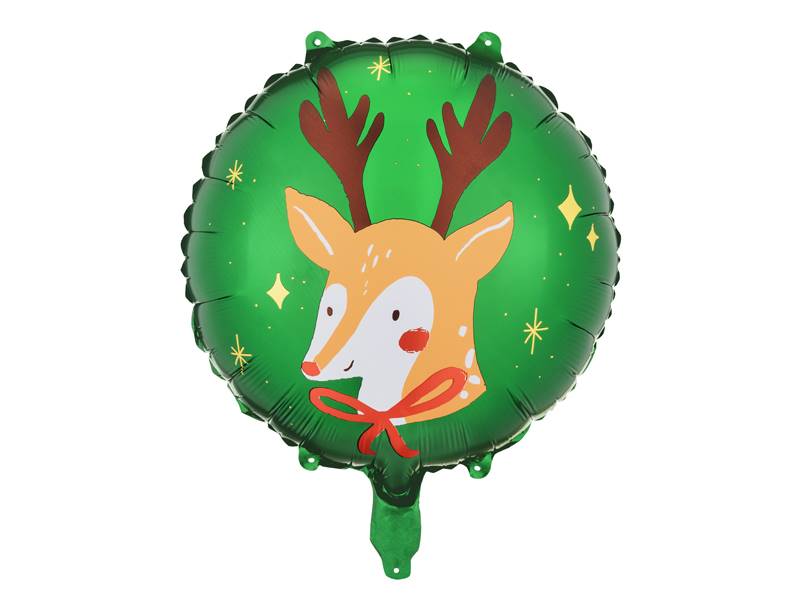 Balon foliowy okrągły Renifer 45 cm FB155